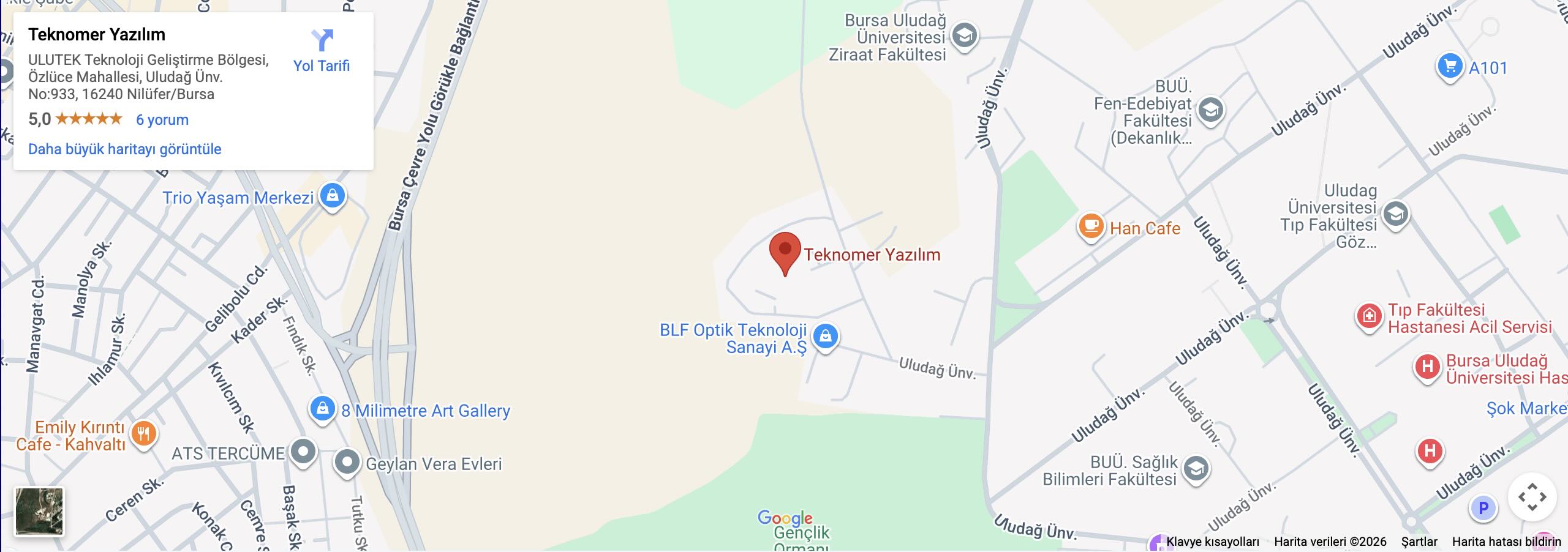 Teknomer Harita Konumu